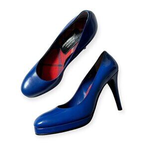 Junya Watanabe Comme des Garçons Blue Platform Pumps, Size‎ 24.5 Japan